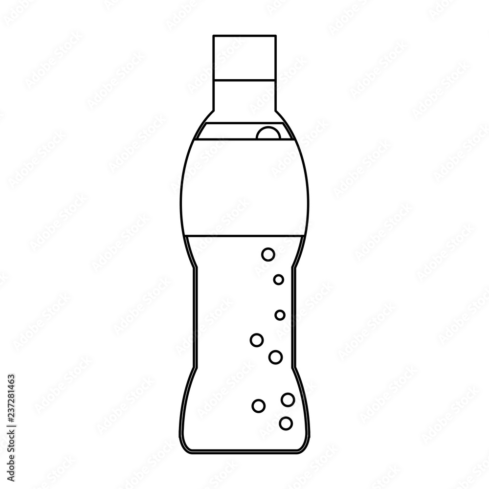 Canvas Prints soda bottle symbol black and white