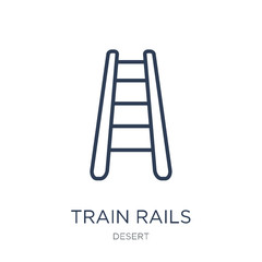 Train Rails icon. Trendy flat vector Train Rails icon on white background from Desert collection