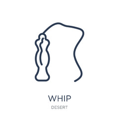 Whip icon. Trendy flat vector Whip icon on white background from Desert collection
