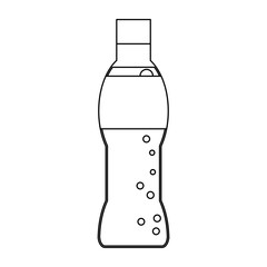 soda bottle symbol black and white