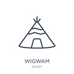 Wigwam icon. Trendy flat vector Wigwam icon on white background from Desert collection © t-vector-icons