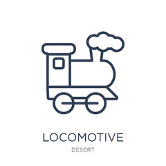 Locomotive icon. Trendy flat vector Locomotive icon on white background from Desert collection © t-vector-icons