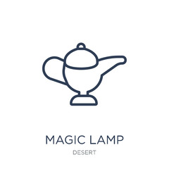 Magic lamp icon. Trendy flat vector Magic lamp icon on white background from Desert collection
