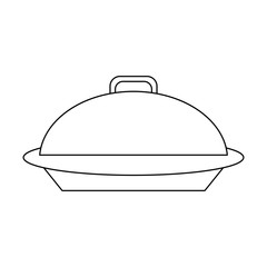 dish dome symbol black and white