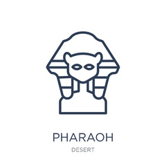 Pharaoh icon. Trendy flat vector Pharaoh icon on white background from Desert collection