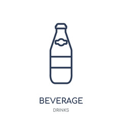 Beverage icon. Beverage linear symbol design from drinks collection.