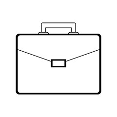 Business briefcase symbol black and white