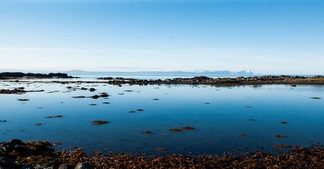 Scene of tranquility and relaxation in a calm sea in nature