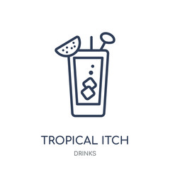 Tropical Itch icon. Tropical Itch linear symbol design from drinks collection.