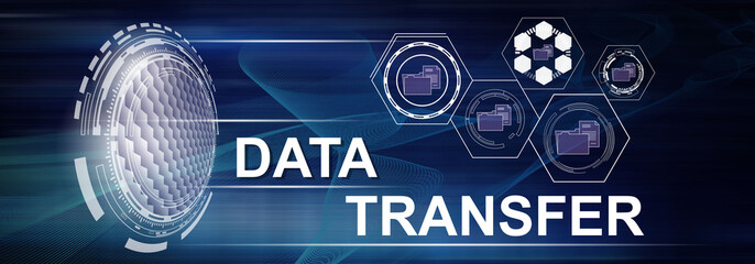 Fototapeta na wymiar Concept of data transfer