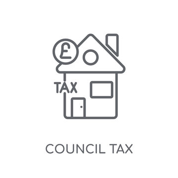 Council Tax Linear Icon. Modern Outline Council Tax Logo Concept On White Background From Business Collection