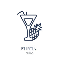 Flirtini icon. Flirtini linear symbol design from drinks collection.