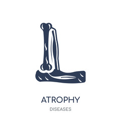 Atrophy icon. Atrophy filled symbol design from Diseases collection.