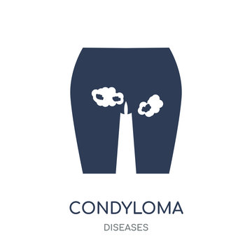 Condyloma icon. Condyloma filled symbol design from Diseases collection.