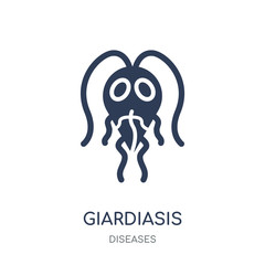 Giardiasis icon. Giardiasis filled symbol design from Diseases collection.