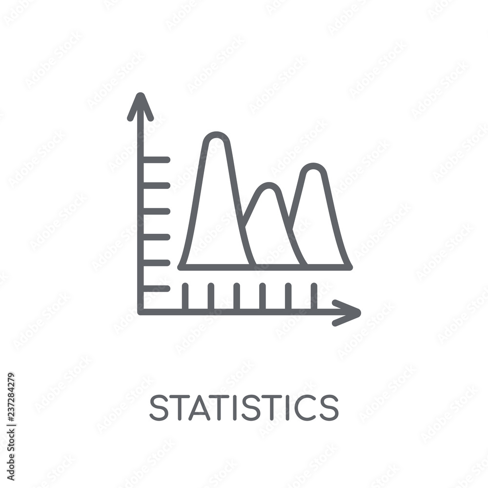 Poster statistics linear icon. modern outline statistics logo concept on white background from business and