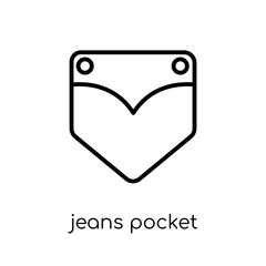 Jeans pocket icon from Sew collection.