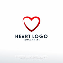 Simple Heart logo designs template, Love logo designs template, Logo symbol icon