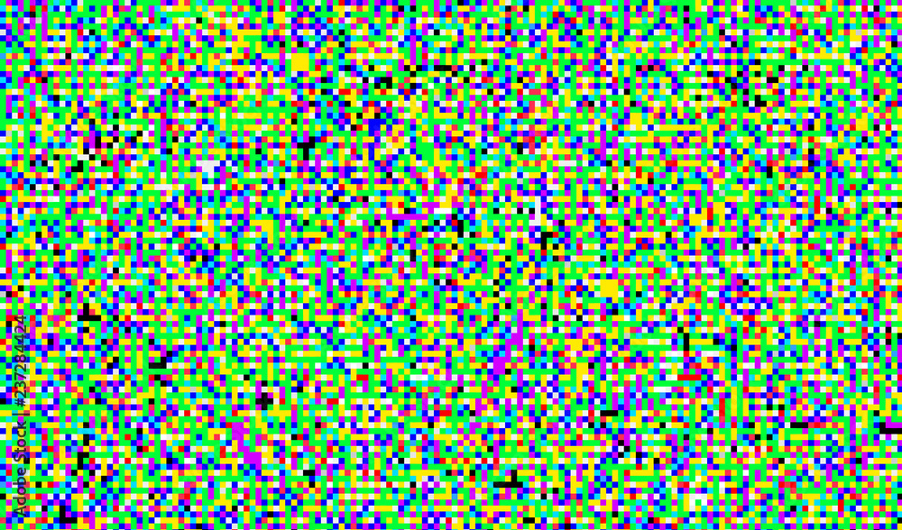 Poster color pixel noise. test tv screen digital vhs background. error computer video. glitch texture for g