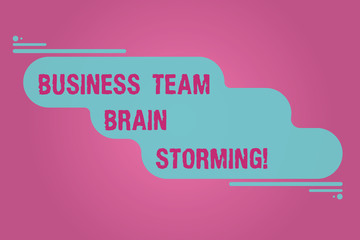 Handwriting text writing Business Team Brain Storming. Concept meaning Team work corporate group working meeting Blank Uneven Shape in Pastel Color Pulled Both Sides with Progress Bar