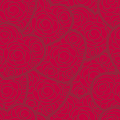 Indgio red doodle hearts seamless pattern
