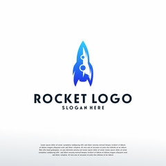 Rocket logo designs template, Simple Iconic rocket symbol