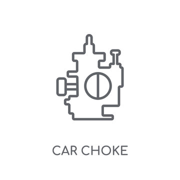 Car Choke Linear Icon. Modern Outline Car Choke Logo Concept On White Background From Car Parts Collection