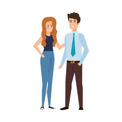business couple avatars characters