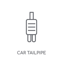 car tailpipe linear icon. Modern outline car tailpipe logo concept on white background from car parts collection