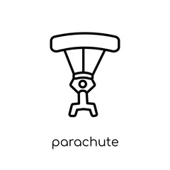 Parachute icon. Trendy modern flat linear vector Parachute icon on white background from thin line sport collection
