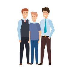 group of business men avatars characters