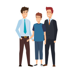 group of business men avatars characters