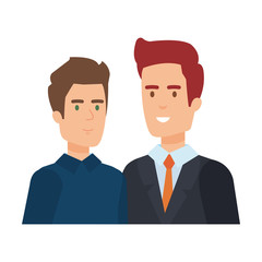 couple of businessmen avatars characters