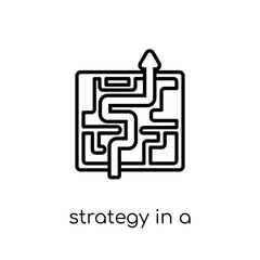 Strategy in a labyrinth icon from Strategy 50 collection.