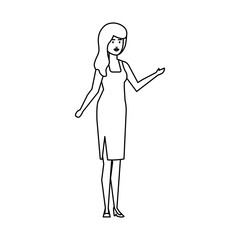 beautiful and young woman character