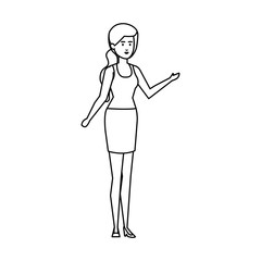 beautiful and young woman character