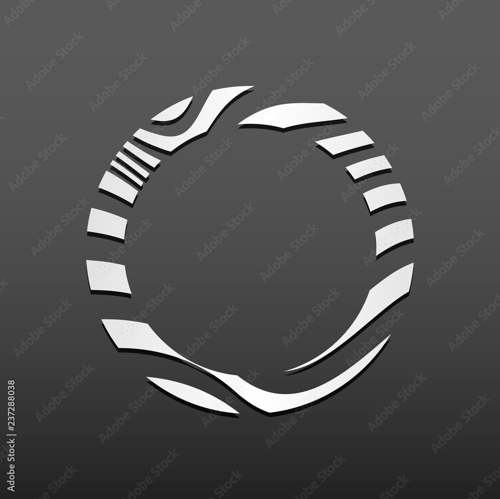 Wall mural Oval abstract badge template vector