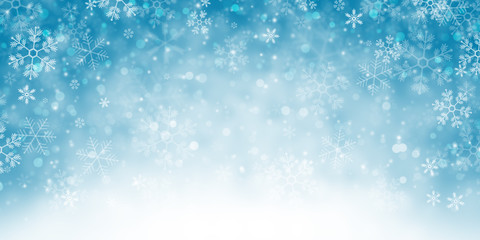 Falling Snowflakes Background, Winter / Christmas Concept
