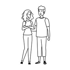 couple avatar characters icons