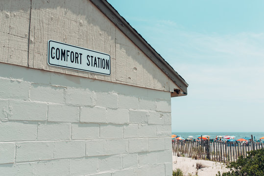 Comfort Station by a beach