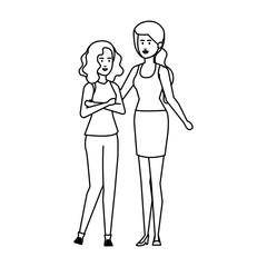 couple girls avatars characters