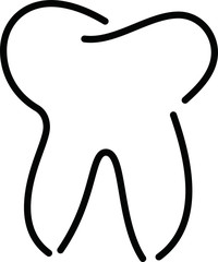 Simple Line drawing of tooth