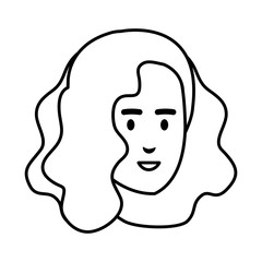 beautiful woman head avatar character