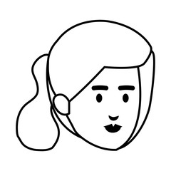 beautiful woman head avatar character