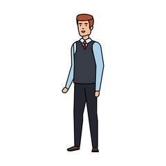 elegant businessman avatar character