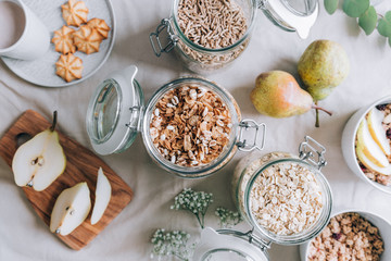 Ingredients for healthy breakfast
