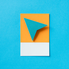Paper plane triangle arrow icon