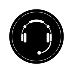 Isolated headphones icon. Chat concept. Vector illustration design