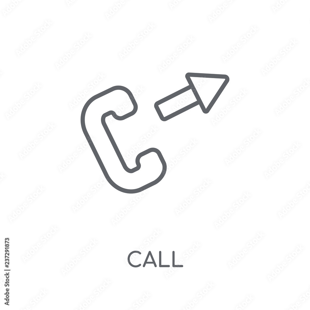 Poster call linear icon. modern outline call logo concept on white background from communication collection