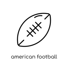 American football icon. Trendy modern flat linear vector American football icon on white background from thin line United States of America collection